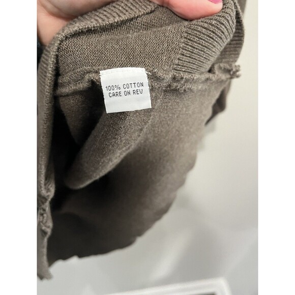 Bryn Walker Jacket Women’s Medium Full Zip Hoodie Brown Cotton Dolman Sleeve - Picture 4 of 7